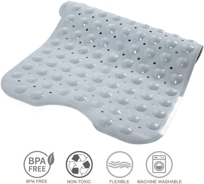 TreeBud Bathtub Mats for Shower Tub Non-Slip Bath Mat 39 x 16 Inch Extra Long Shower Mat, Bath Tub Mat for Bathroom with Machine Washable, BPA Free for Kids (Gray) - Image 4